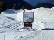 Signalisation des pistes au col de Rolle
