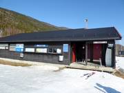 Espace de caisse soigné avec installations sanitaires à la station de vallée