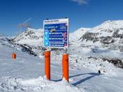 Signalisation claire sur les pistes
