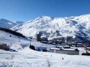 Les Menuires avec vue sur la Pointe de la Masse