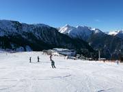 Piste pour débutants à la station intermédiaire du téléski Hahntennenlift