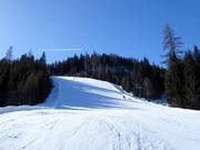 Piste noire de descente en vallée