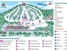 Plan des pistes Gora Ezhovaya – Kirovgrad