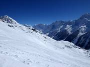 Zone freeride dans le domaine skiable Lauchernalp