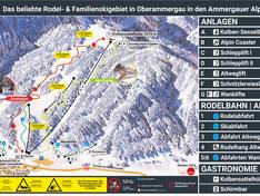 Plan des pistes Kolbensattel – Oberammergau