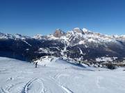 Vue sur les célèbres descentes de Cortina d'Ampezzo