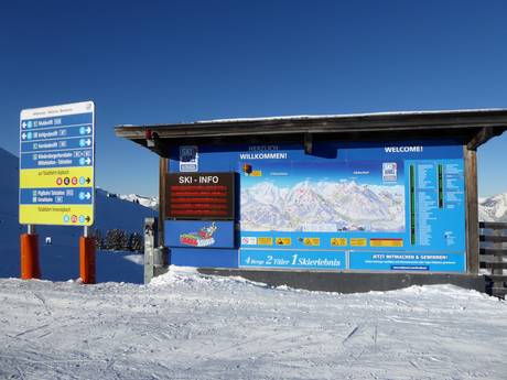 Ferienregion Alpbachtal: indications de directions sur les domaines skiables – Indications de directions Ski Juwel Alpbachtal Wildschönau