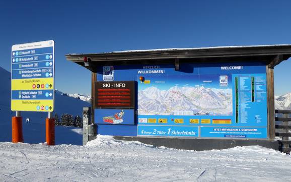 Wildschönau: indications de directions sur les domaines skiables – Indications de directions Ski Juwel Alpbachtal Wildschönau