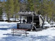 Aire de barbecue public dans le domaine skiable