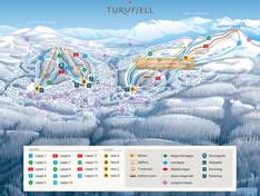 Plan des pistes Turufjell