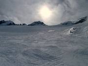 Zone de freeriding sur le glacier des Rognons