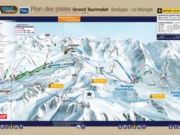 Plan des pistes Grand Tourmalet/Pic du Midi – La Mongie/Barèges