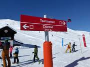 Signalisation des pistes à Zinal