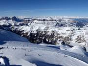 Départ des pistes sur la Marmolada