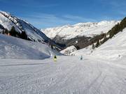 Descente facile vers la vallée jusqu'à Obergurgl