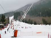 Enneigement par canons à neige à Les Planards