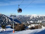 Vue depuis le télésiège Hirschkogelbahn sur le domaine skiable