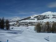 Sestriere depuis les pistes du Monte Sises