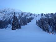 Piste de vallée de difficulté moyenne au Rastkopf