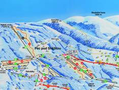 Plan des pistes Pec pod Sněžkou