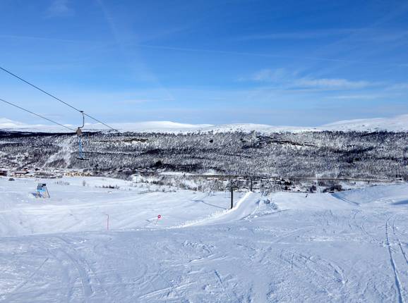 Vue sur le domaine skiable Tänndalen