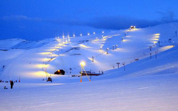 La plus haute gare aval dans la région du Sud (Suðurland) – domaine skiable Bláfjöll