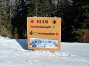 Signalisation des pistes dans le domaine skiable