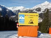 Signalisation de la descente vers la vallée Matrei