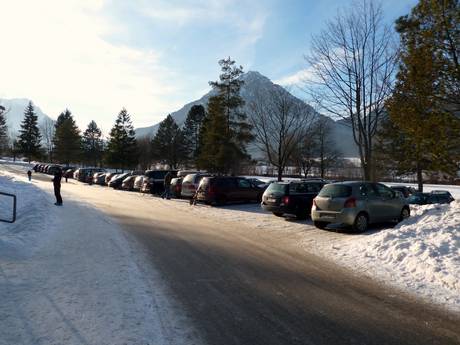 Werdenfelser Land: Accès aux domaines skiables et parkings – Accès, parking Am Ried – Farchant