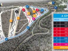 Plan des pistes Bánkút