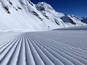 Pistes très bien damées sur le domaine skiable de la Lauchernalp
