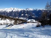Vue vers la station supérieure de la télécabine Rosskopf