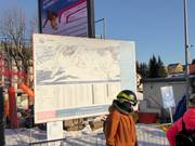 Plan des pistes dans le domaine skiable de Zieleniec