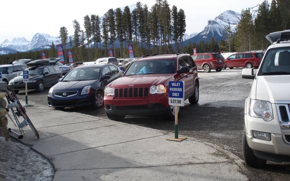 Chaînon Slate: Accès aux domaines skiables et parkings – Accès, parking Lake Louise