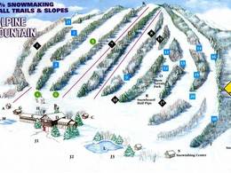 Plan des pistes Alpine Mountain Ski & Snow Tubing Center