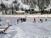 Zone d'entraînement à la station de vallée à Mellau au Hasenlift
