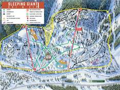 Plan des pistes Sleeping Giant