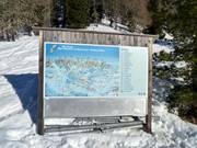Plan des pistes dans le domaine skiable