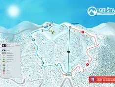 Plan des pistes Igrišta – Vlasenica