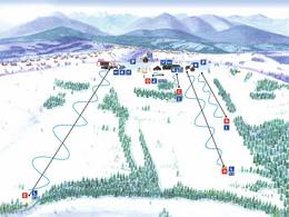 Plan des pistes Rusiń-Ski – Bukowina Tatrzańska