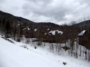 Chalets directement sur la piste, cachés dans la forêt