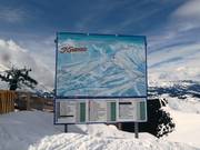 Plan des pistes avec informations sur les pistes ouvertes