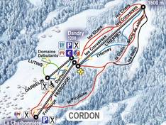 Plan des pistes Cordon