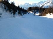 Piste de difficulté moyenne au Piz Aela
