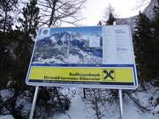 Panneau d'orientation sur le domaine skiable