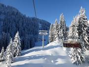 Ambiance matinale dans la télécabine Almkopfbahn