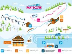 Plan des pistes Partecznik – Wisła