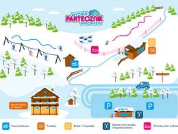 Plan des pistes Partecznik – Wisła
