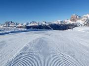 Préparation parfaite des pistes à Cortina d'Ampezzo