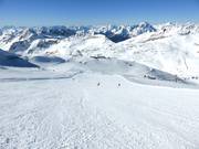 Piste rouge au Gletscher Jet